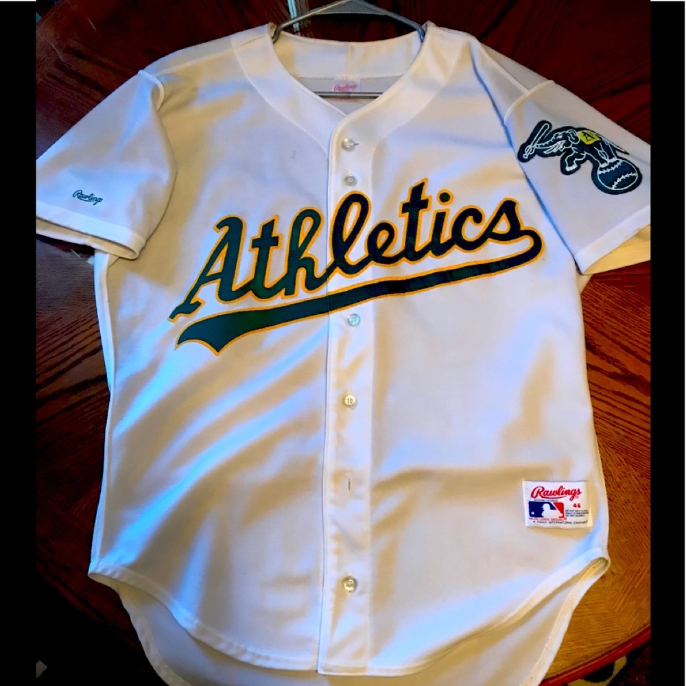 Authentic Oakland Athletics home Jersey.